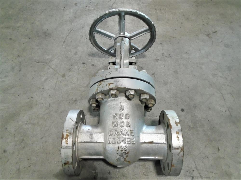 Crane 3" 600# WCB Gate Valve 76 XUF